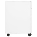 Mobile File Cabinet White 30x45x59 cm Steel