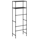 vidaXL 2-Tier Storage Rack over Toilet Black 53.5x28x143 cm Iron