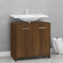 vidaXL Bathroom Cabinet Brown Oak 60x33x60 cm Engineered Wood