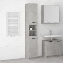 vidaXL Bathroom Cabinet Concrete Grey 32x34x188.5 cm Engineered Wood