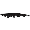 vidaXL Bed Frame Black 120x200 cm Solid Wood Pine