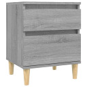 vidaXL Bedside Cabinet Grey Sonoma 40x35x50 cm