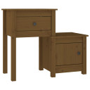 vidaXL Bedside Cabinet Honey Brown 79.5x38x65.5 cm Solid Wood Pine
