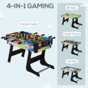 4-in-1 Foldable Game Table Hockey Football Table Tennis & Pool Home Gaming