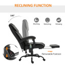 6-Point PU Leather Massage Racing Chair Electric Padded Angle Adjustable Remote