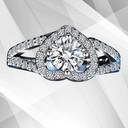 1.8Ct Heart-Cut Diamonds Cushion Halo Bridal Engagement Ring 18K White Gold Over