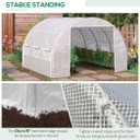 3 x 3 x 2 m Polytunnel Greenhouse Tent w/ Steel Frame White