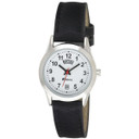 Ravel Ladies Stainless Steel Day/Date Faux Leather Strap Watch R0706.20.2