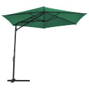 Outdoor Parasol with Steel Pole - 300cm - bordeaux red,terracotta,black,blue,green,sand white,anthracite,taupe