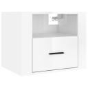 Wall-mounted Bedside Cabinets 2 pcs High Gloss White 50x36x40cm