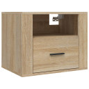 Wall-mounted Bedside Cabinets 2 pcs Sonoma Oak 50x36x40 cm