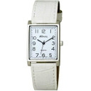 Ravel Mens Classic White Leather Strap Watch