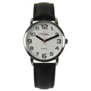 Gents Clear Time Watch with Leather Strap