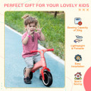 AIYAPLAY Baby Balance Bike, Children Bike Adjustable Seat, Wide Wheels - Pink