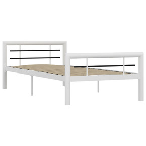 Metal Bed Frame - 90x200cm to 180x200cm In white and black,black and white,grey and white