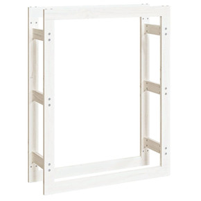 Firewood Rack White 80x25x100cm