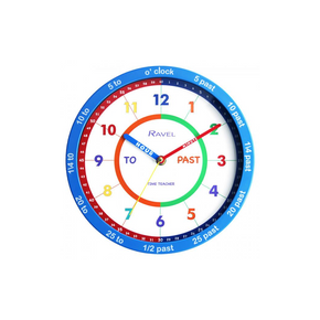Ravel 25cm Time-Teacher Wall Clock - Blue R.KC.09