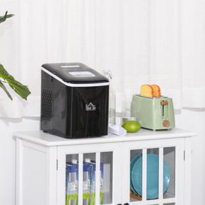 HOMCOM Ice Maker - Black - Front View