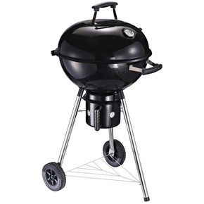 Freestanding Charcoal BBQ Grill Portable Cooking Smoker Cooker w/ Wheels