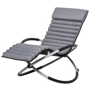 Breathable Mesh Rocking Chair Design Orbital Mat Removable Black Grey