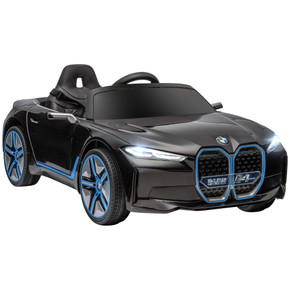 BMW i4 Licensed 12V Kids Electric Ride-On w/ Portable Battery - Black