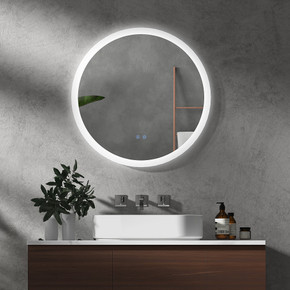 kleankin Illuminated Bathroom Mirror with LED Lights, 3 Colours, Defogging Film