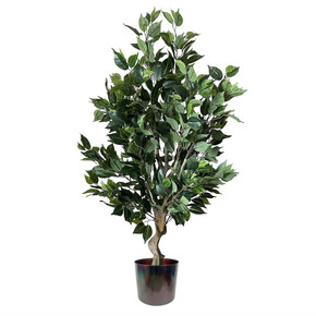 100cm Premium Artificial Ficus Twist Tree Multicolour Planter