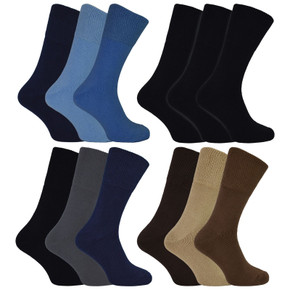 THMO 3 Pack Bamboo Thermal Socks - Assorted colours - Sizes UK 4-8, 6-11, 12-14 - Machine washable