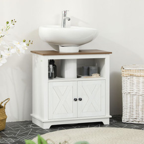 Bathroom Sink Cabinet, Freestanding Under Sink Cabinet, White