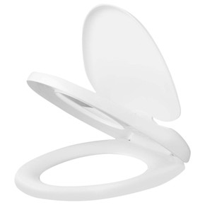 2 in 1 Family Toilet Seat with built-in Child Seat & Adult  Soft-Close Quick Release Hinges & Child Friendly Potty Training