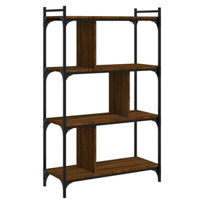 vidaXL Bookcase 4-Tier Brown Oak 76x32x123 cm Engineered Wood