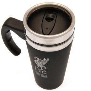 Official Liverpool FC Executive Handled Travel Mug - Stainless Steel Double-Walled Thermal with Foil Printed Crest