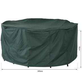  PVC Coated Large Round 600D Waterproof Outdoor Furniture Cover Green