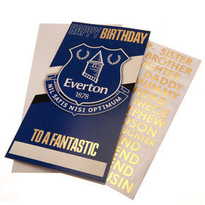 Everton FC Birthday Card Personalised