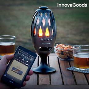 Firesound LED Flame Lamp and Bluetooth Speaker