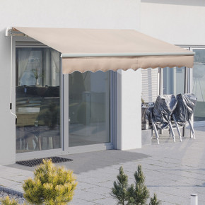 Window Awning Canopy Garden Shelter Sun Shade UV Blocker Aluminium Frame 3 x 2m