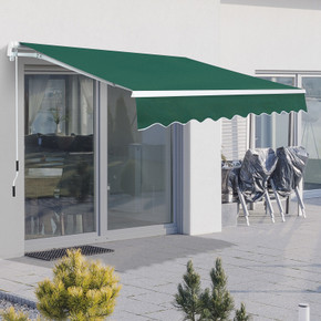 Window Awning Canopy Garden Shelter Sun Shade UV Blocker Aluminium Frame 3 x 2m