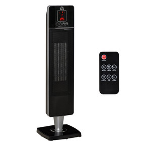 Ceramic Tower Heater Oscillating Space Heater w/ Remote Control 8hrs Timer 