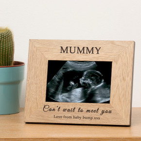 Cant Wait To Meet You Baby Scan Wood Picture Frame (6"" x 4"")