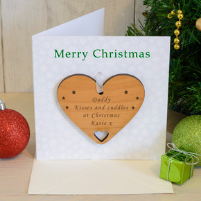Christmas Card with Heart Decoration