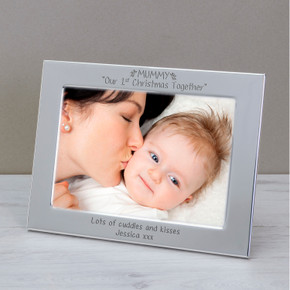 Mummy Our 1st Christmas Together Silver Plated Picture Frame (6"" x 4"")