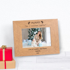 Mummy Our 1st Christmas Together Wood Picture Frame (6"" x 4"")