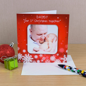 Our 1st Christmas Photo Upload Coaster Card