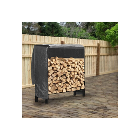 Neo 120cm Outdoor Metal Log Holder Storage Rack with Cover