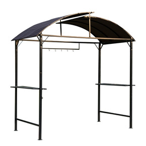 Gazebo Marquee Canopy Awning Shelter Garden Patio BBQ Tent Grill Black