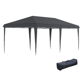 3 x 6 m Pop Up Gazebo Patio Party Event Heavy Duty Canopy Black