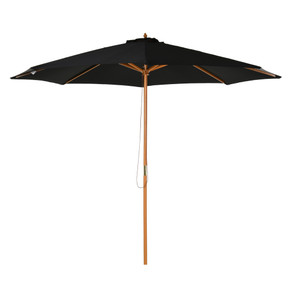 Bamboo Wooden Market Patio Umbrella  3 x 2.5 m