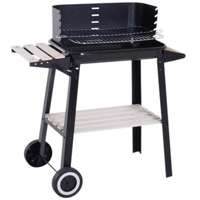 Outsunny Charcoal BBQ Grill,  87Lx45Wx83H cm-Black 