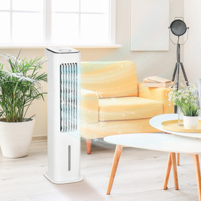 Evaporative Air Cooler with Timer, Oscillating, Ice Cooling Tower Fan