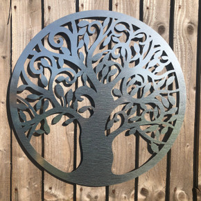 Rusted  TREE OF LIFE Sign , Rusty Metal Garden Ornament Wall Decoration